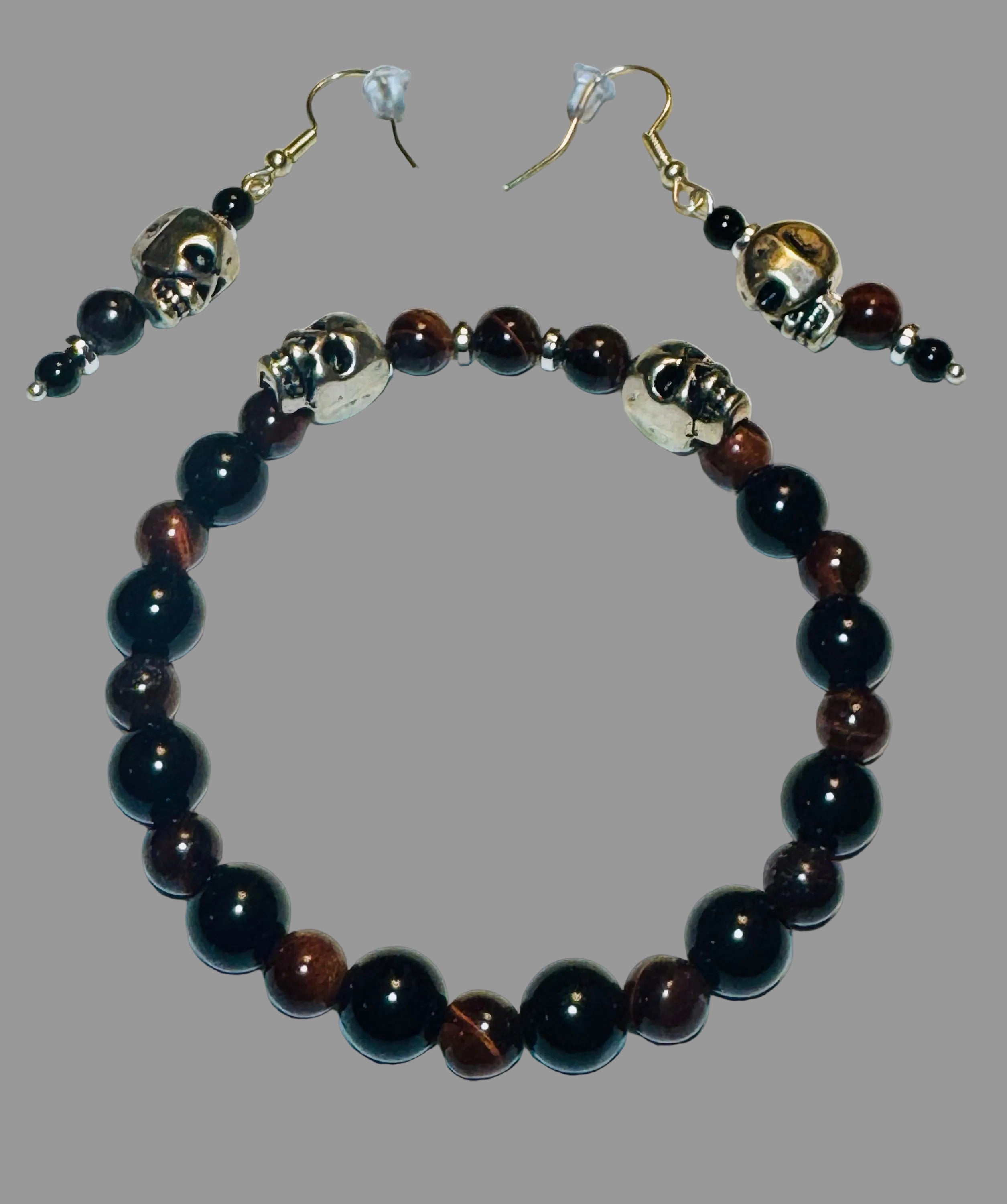 Mystic Skulls Bracelet and Earrings Set image 0