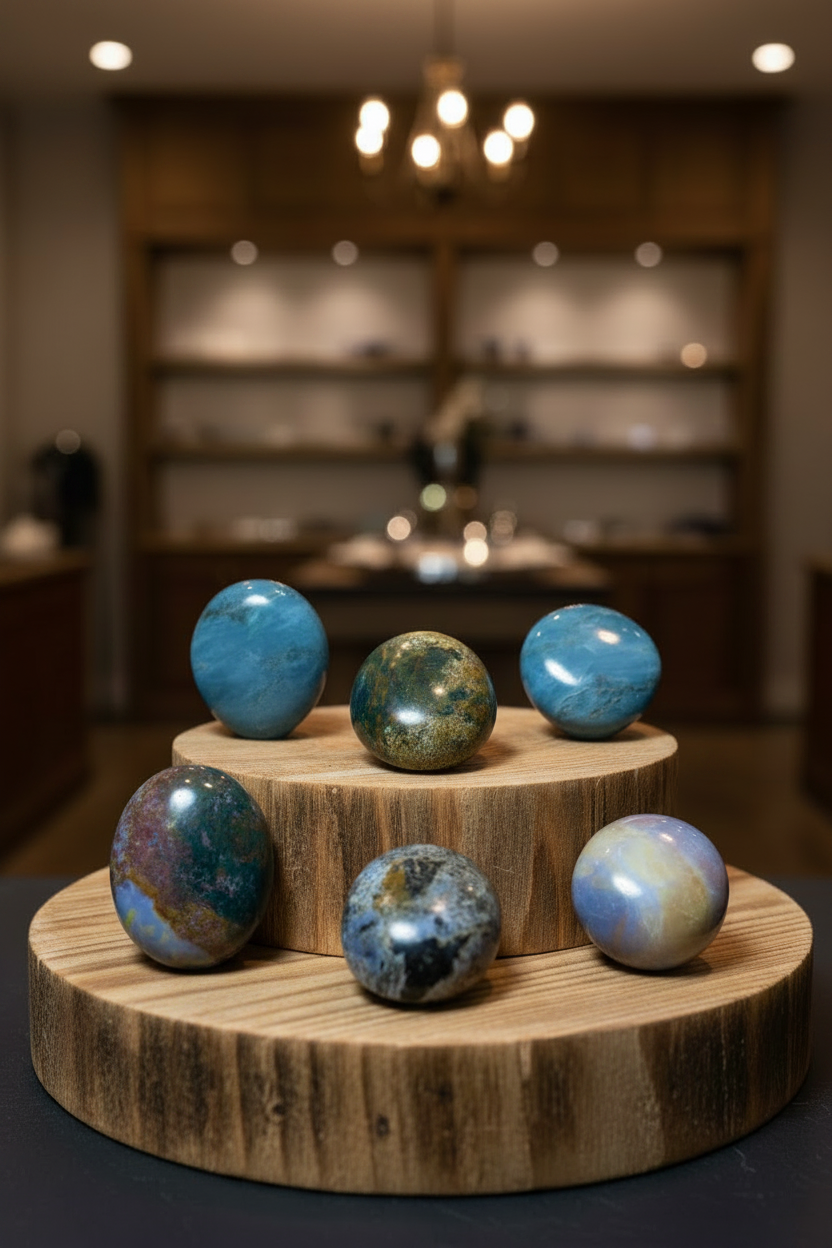 Serene Ocean Jasper Palmstones