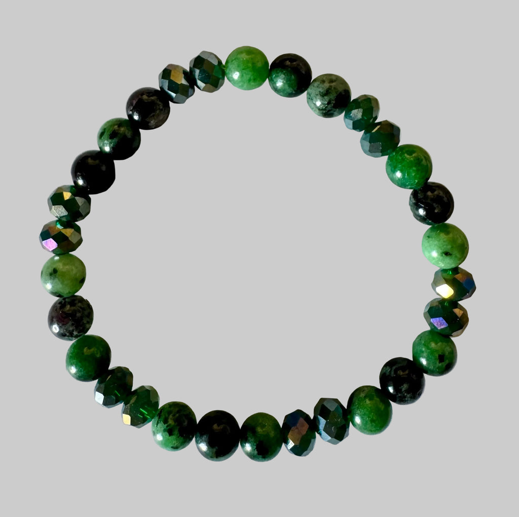 Vitality's Secret: The Ruby in Zoisite Bracelet image 0