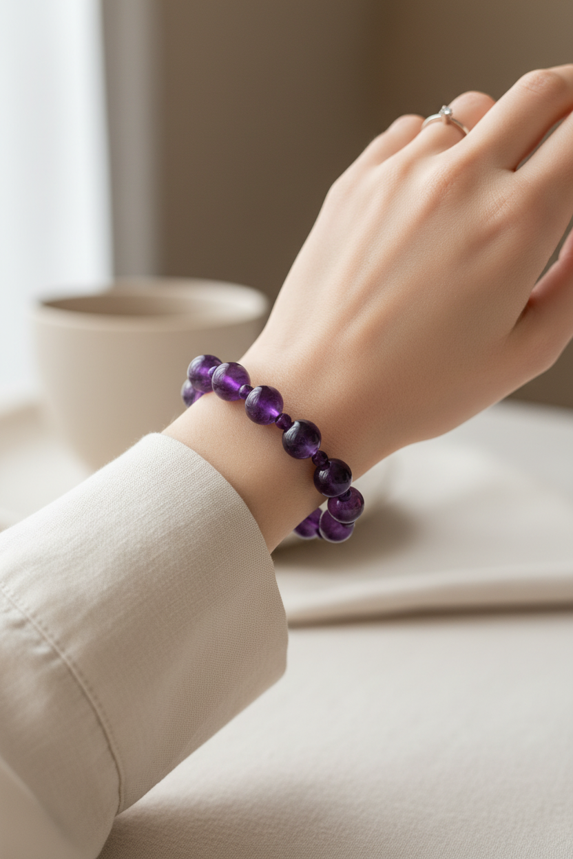 Classic Amethyst Stretch Bracelet