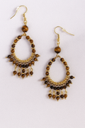 Golden Tiger's Eye Hoop Earrings image 0