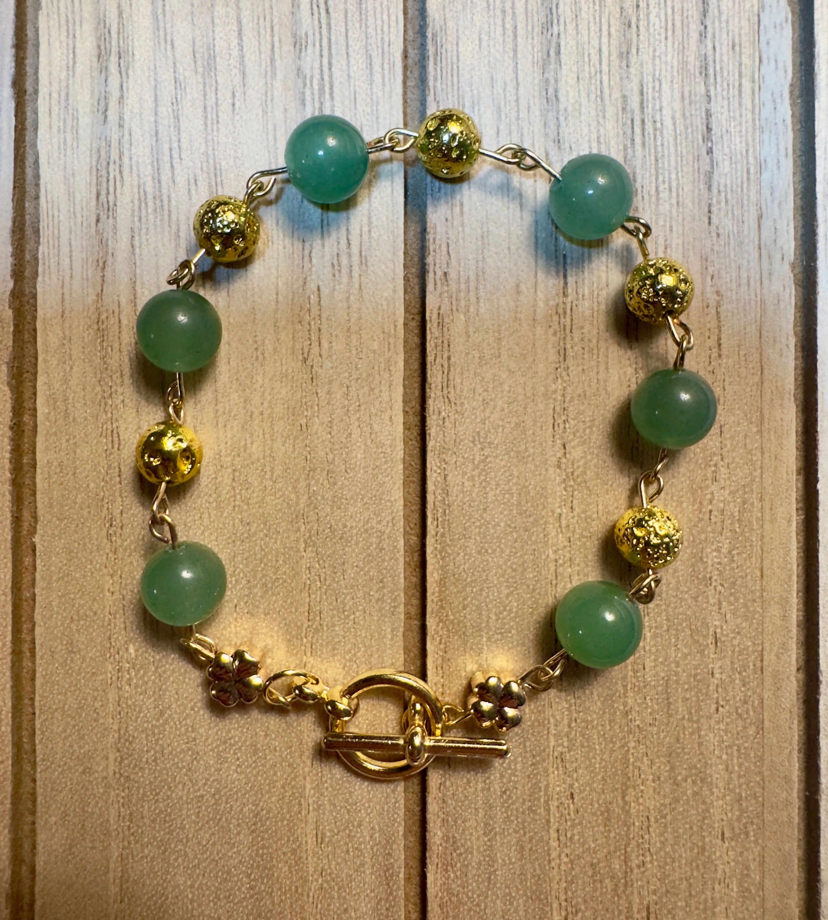 Lucky Green Aventurine Charm Bracelet image 0
