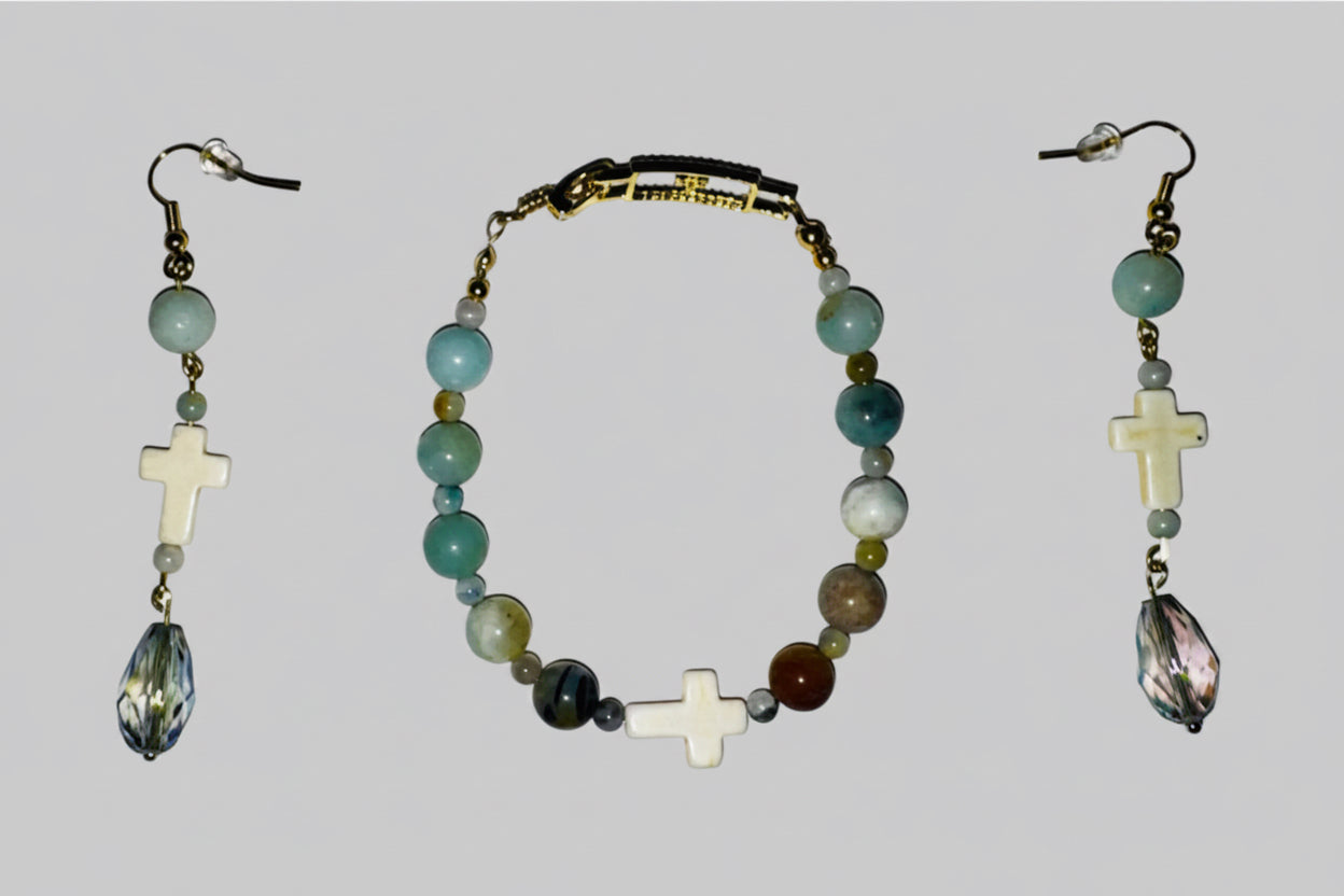 Tranquil Crosses Jewelry Set image 0