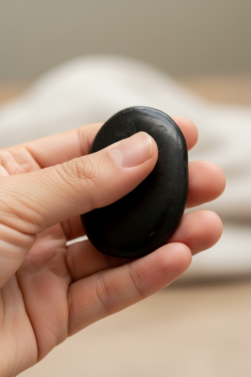 Black Tourmaline Worry Stone